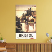 Clifton Suspension Bridge en Boats Canvas Afdruk (Insitu (Woonkamer))