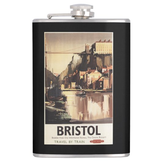 Clifton Suspension Bridge en Boats Heupfles (Voorkant)