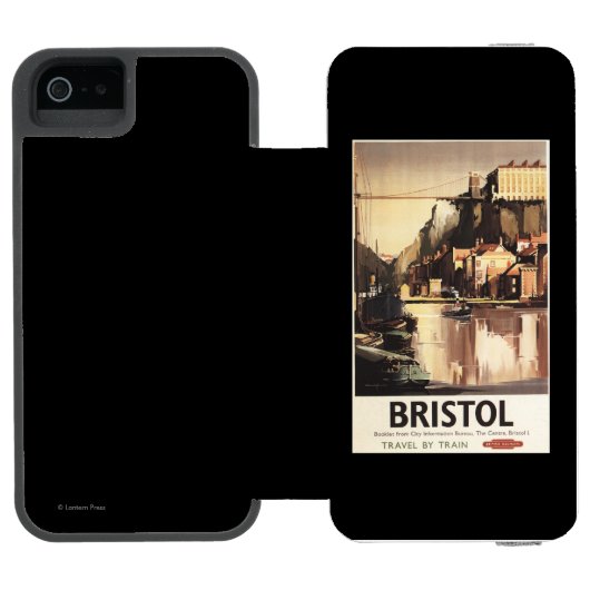 Clifton Suspension Bridge en Boats Incipio iPhone Portemonnee Hoesje (Agenda Open)