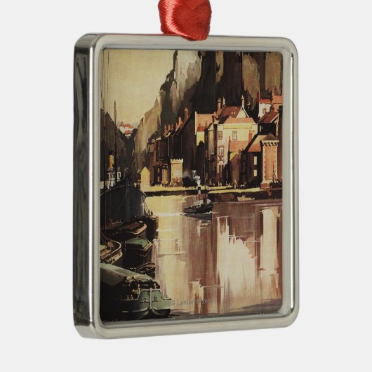 Clifton Suspension Bridge en Boats Metalen Ornament (Rechts)