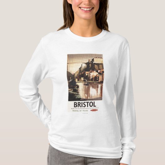 Clifton Suspension Bridge en Boats T-shirt (Voorkant)