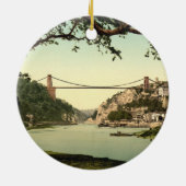 Clifton Suspension Bridge I, Bristol, Engeland Keramisch Ornament (Achterkant)
