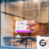 Clik voor venster Lipvullingservices Raamsticker (Cafe Raam)