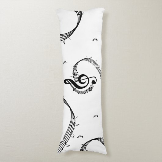 Climactic G Clef Music Lichaamskussen (Voorkant Verticaal)