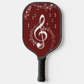 Climactic G Clef Music Maroon Pickleball Paddle (Achterkant)