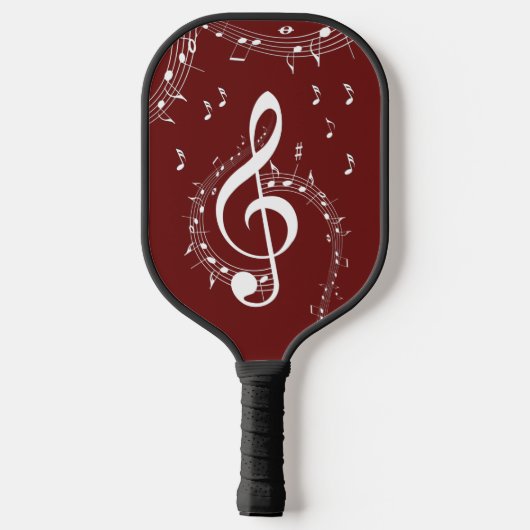 Climactic G Clef Music Maroon Pickleball Paddle (Achterkant)