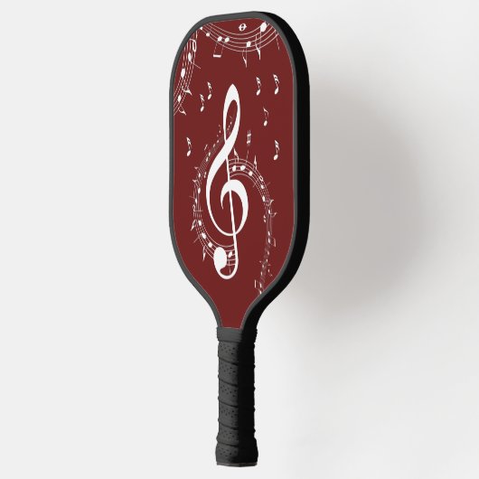 Climactic G Clef Music Maroon Pickleball Paddle (Links)