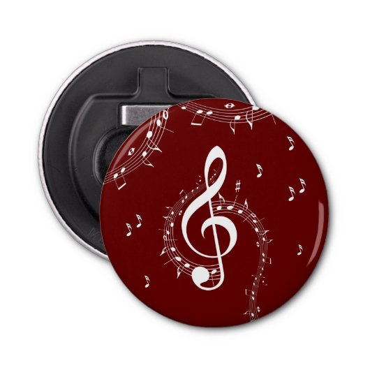Climactic G Clef Music Red Button Flesopener (Voorkant)