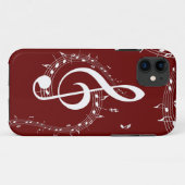 Climactic G Clef Music Red Case-Mate iPhone Case (Achterkant (horizontaal))