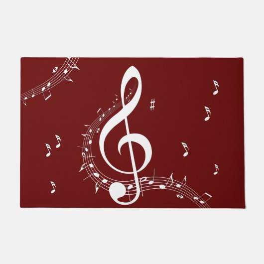 Climactic G Clef Music Red Deurmat (Voorkant)