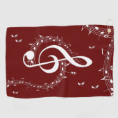 Climactic G Clef Music Red Golfhanddoek (Horizontaal)
