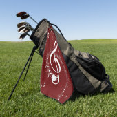 Climactic G Clef Music Red Golfhanddoek (Groen)