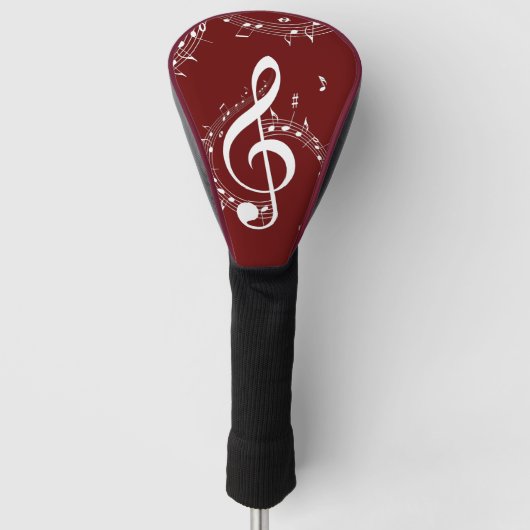Climactic G Clef Music Red Golfheadcover (Voorkant)
