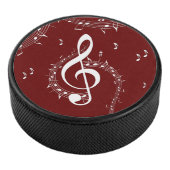 Climactic G Clef Music Red Hockey Puck (3/4)