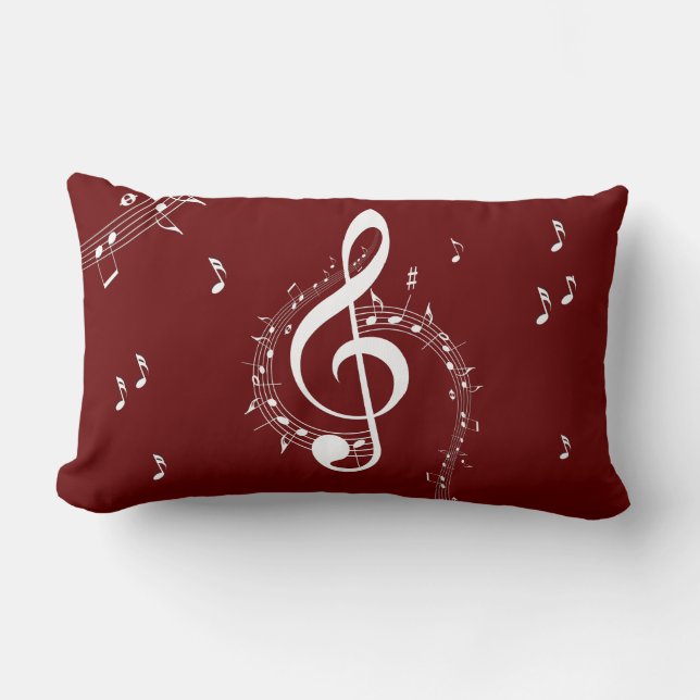 Climactic G Clef Music Red Kussen (Voorkant)