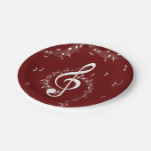 Climactic G Clef Music Red Papieren Bordje (Gekanteld)