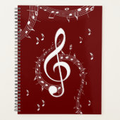 Climactic G Clef Music Red Planner (Voorkant)