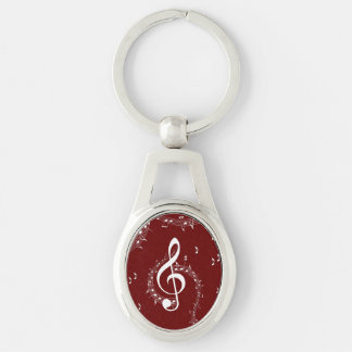 Climactic G Clef Music Red Sleutelhanger