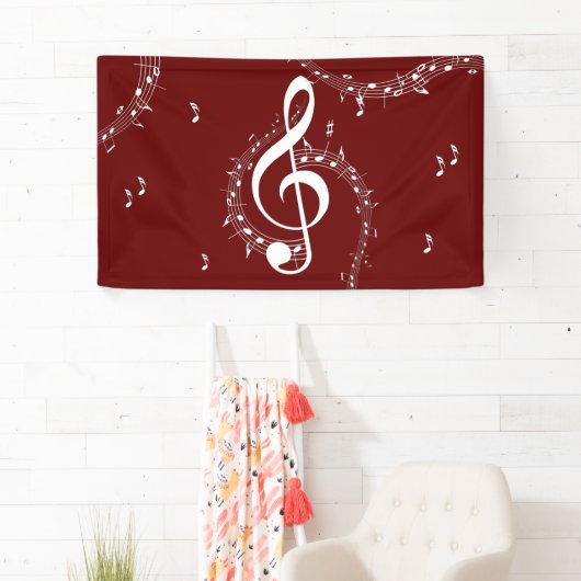 Climactic G Clef Music Red Spandoek (Insitu)