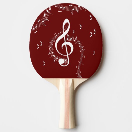 Climactic G Clef Music Red Tafeltennisbatje (Voorkant)