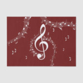Climactic G Clef Music Red Tissuepapier (Voorkant)