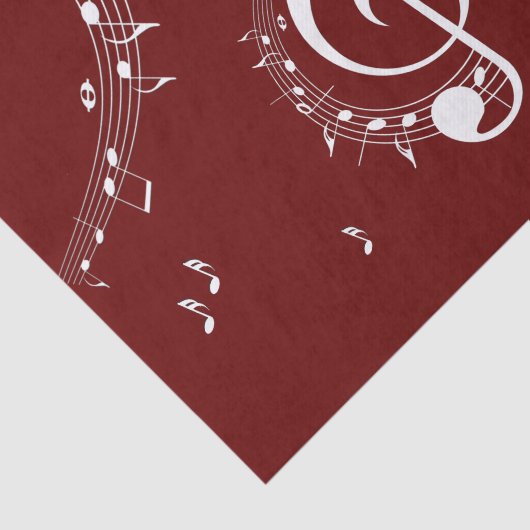 Climactic G Clef Music Red Tissuepapier (Detail)