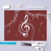 Climactic G Clef Music Red Tissuepapier (Craft)