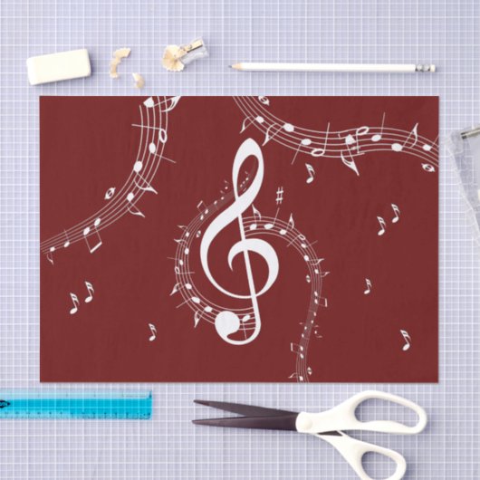 Climactic G Clef Music Red Tissuepapier (Craft)