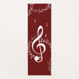 Climactic G Clef Music Red Yogamat