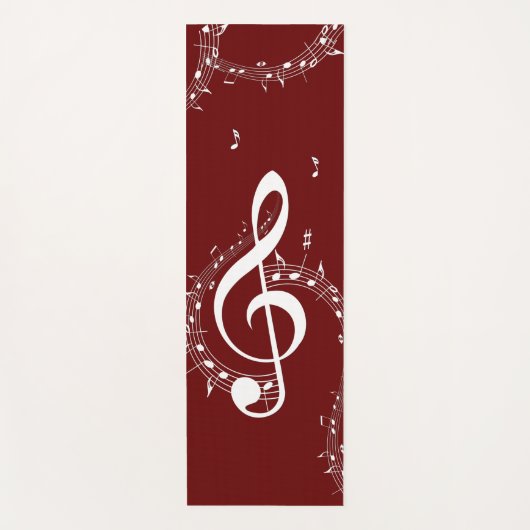 Climactic G Clef Music Red Yogamat (Voorkant)