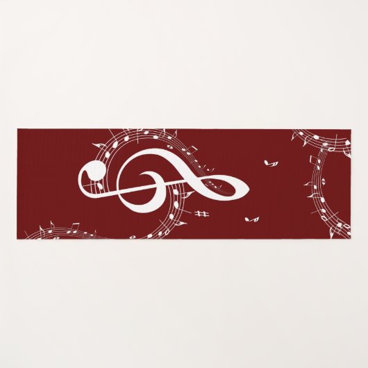 Climactic G Clef Music Red Yogamat (Voorkant (horizontaal))