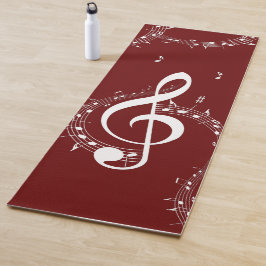Climactic G Clef Music Red Yogamat