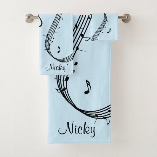 Climactisch G Clef Music Blue Bad Handdoek (Insitu)