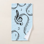 Climactisch G Clef Music Blue Bad Handdoek (Handdoek)