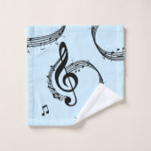 Climactisch G Clef Music Blue Bad Handdoek (Wasdoekje)