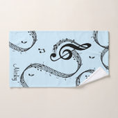 Climactisch G Clef Music Blue Bad Handdoek (Handdoek)