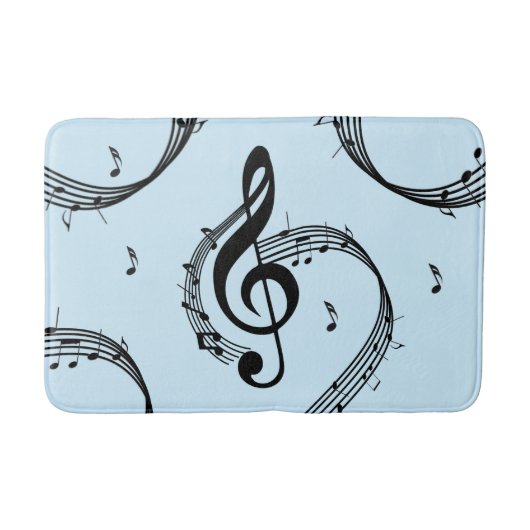 Climactisch G Clef Music Blue Badmat (Voorkant)