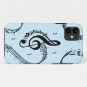 Climactisch G Clef Music Blue Case-Mate iPhone Case (Achterkant (horizontaal))