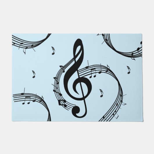 Climactisch G Clef Music Blue Deurmat (Voorkant)