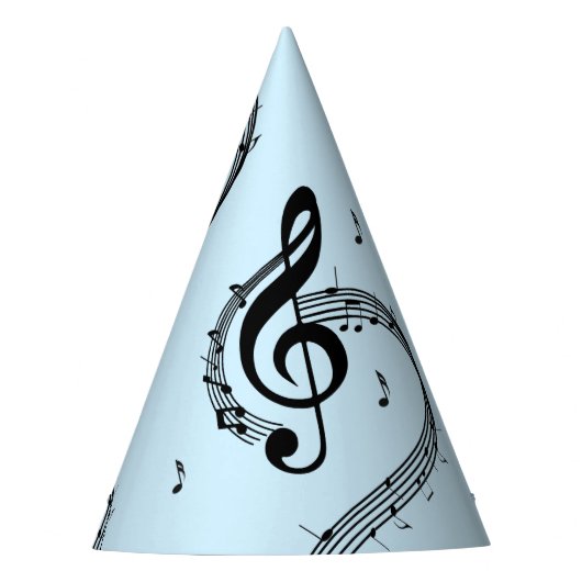 Climactisch G Clef Music Blue Feesthoedjes (Voorkant)