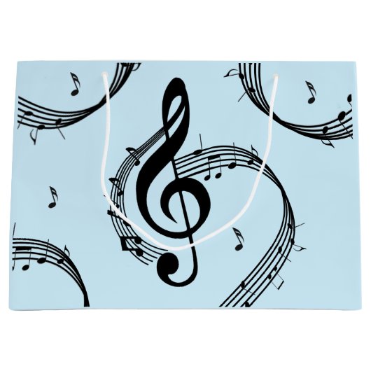 Climactisch G Clef Music Blue Groot Cadeauzakje (Voorkant)