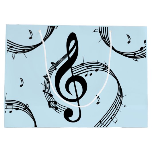 Climactisch G Clef Music Blue Groot Cadeauzakje (Achterkant)