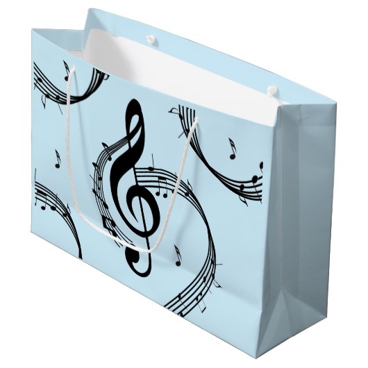 Climactisch G Clef Music Blue Groot Cadeauzakje (Voorkant Gekanteld)