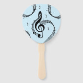 Climactisch G Clef Music Blue Handwaaier (Achterkant)
