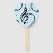 Climactisch G Clef Music Blue Handwaaier (Voorkant)