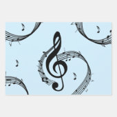 Climactisch G Clef Music Blue Inpakpapier Vel (Voorkant 2)