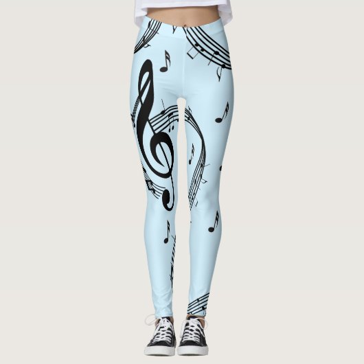 Climactisch G Clef Music Blue Leggings (Voorkant)