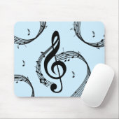 Climactisch G Clef Music Blue Muismat (Met muis)