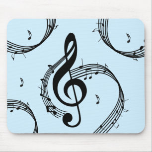 Climactisch G Clef Music Blue Muismat