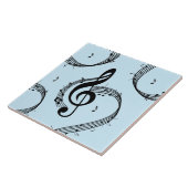 Climactisch G Clef Music Blue Tegeltje (Zijkant)